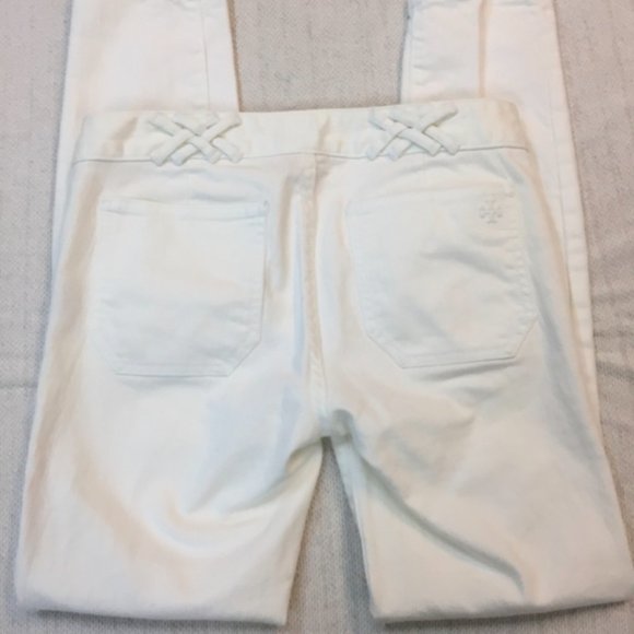 TORY BURCH White Denim Skinny Jeans - Picture 5 of 8